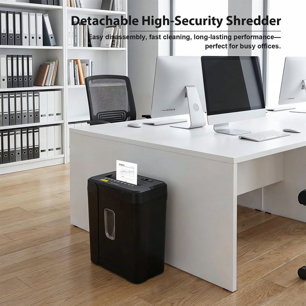 Wingwise Paper Shredder for Home, 15 Sheets Heavy Duty Cross Cut Shredders for Office, P-4, 15 Mins Runtime, 5.8-Gal Bin with Transparent Window, Shreds Credit Cards & CDs, Staples & Paper Clips