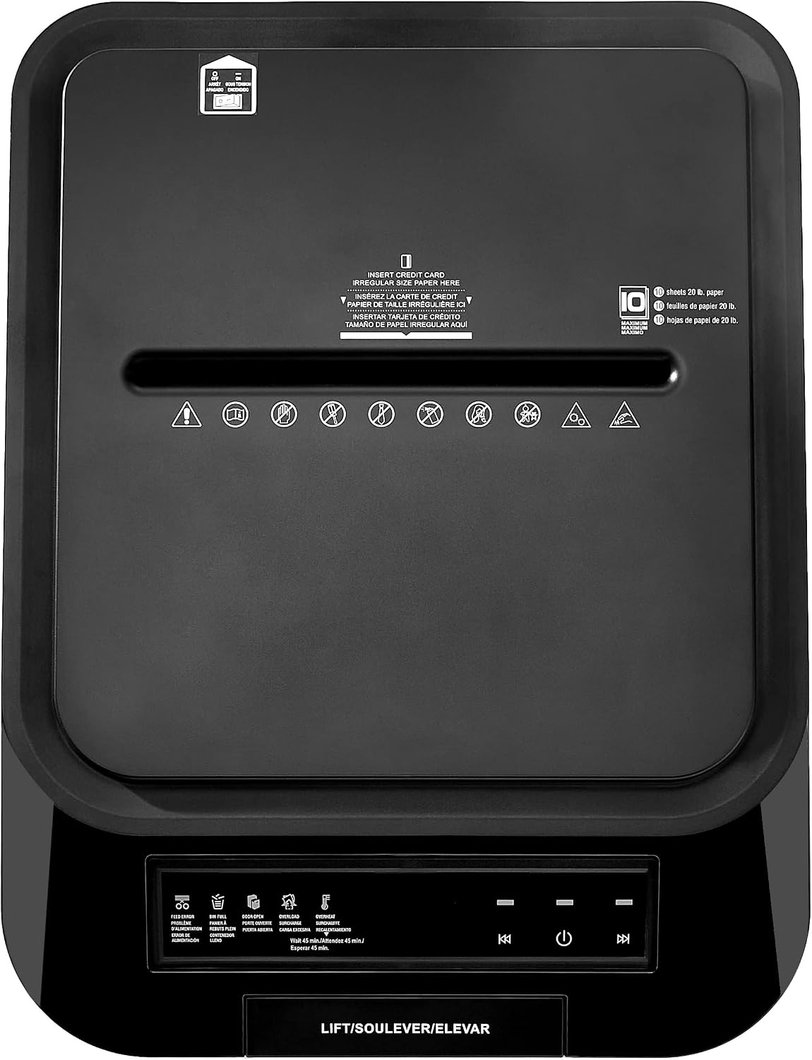 Amazon Basics 200-Sheet Auto Feed Micro Cut Paper Shredder with Pullout Basket, Black - NEW (Previously AmazonCommercial brand)