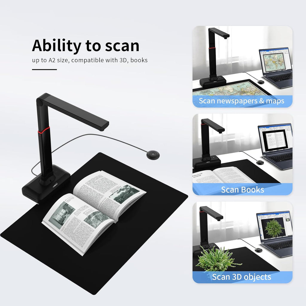 VIISAN Document Scanner, USB 23MP Document Camera, Capture Size Up to A2