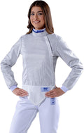 Womenâs Electric Sabre Jacket White INOX Washable Conductive Fencing LamÃ© for Competition and Training