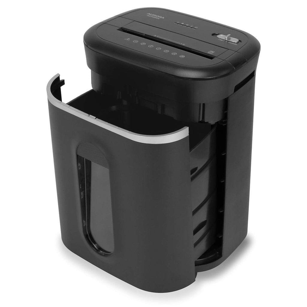 Aurora Commercial Grade 150-Sheet Auto Feed Heavy Duty Micro-Cut Paper and Credit Card Shredder with 6.3 Gallon Pullout Basket / 60 Minutes Continuous Run Time/P-4 Security Level