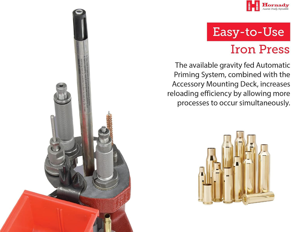 Hornady Lock-N-Load Iron Press Ammo Reloading Kit with Auto Prime- Includes Ultimate Reloading Equipment - Reliable and Efficient - 085521