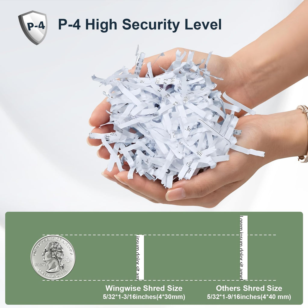 Wingwise 60 Sheets Auto Feed Paper Shredder for Home Office