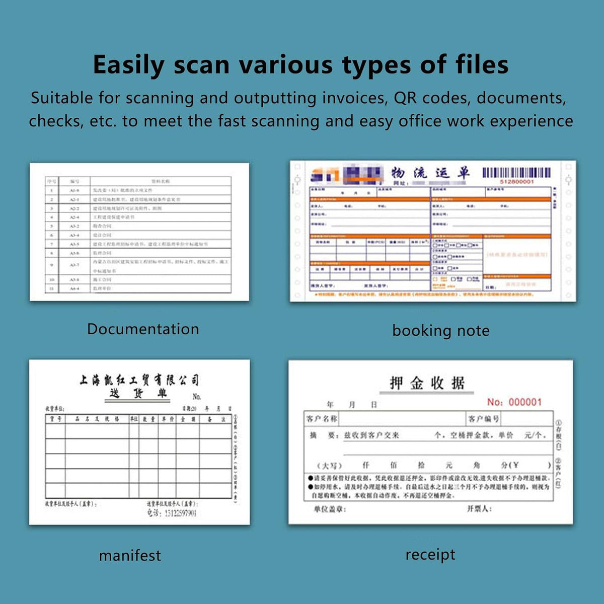 Portable Document Scanner Camera,18MP Book Document Camera with Deskewing,Capture Size A3,OCR Book Scanner for Remote Lessons Office and Education,Compatible with Windows & macOS
