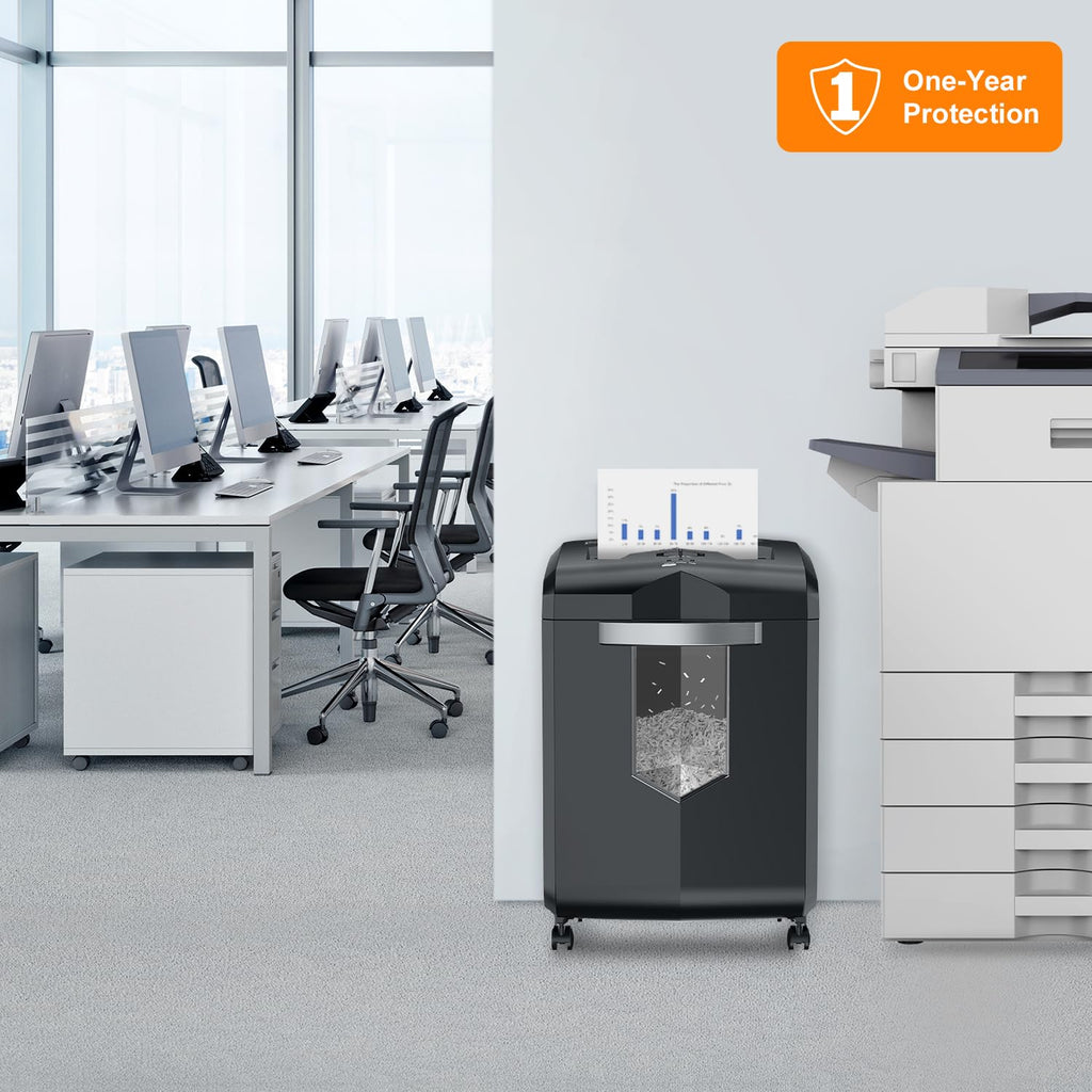 Bonsaii 18-Sheet Cross-Cut 60-Min Run Heavy Duty Paper Shredder