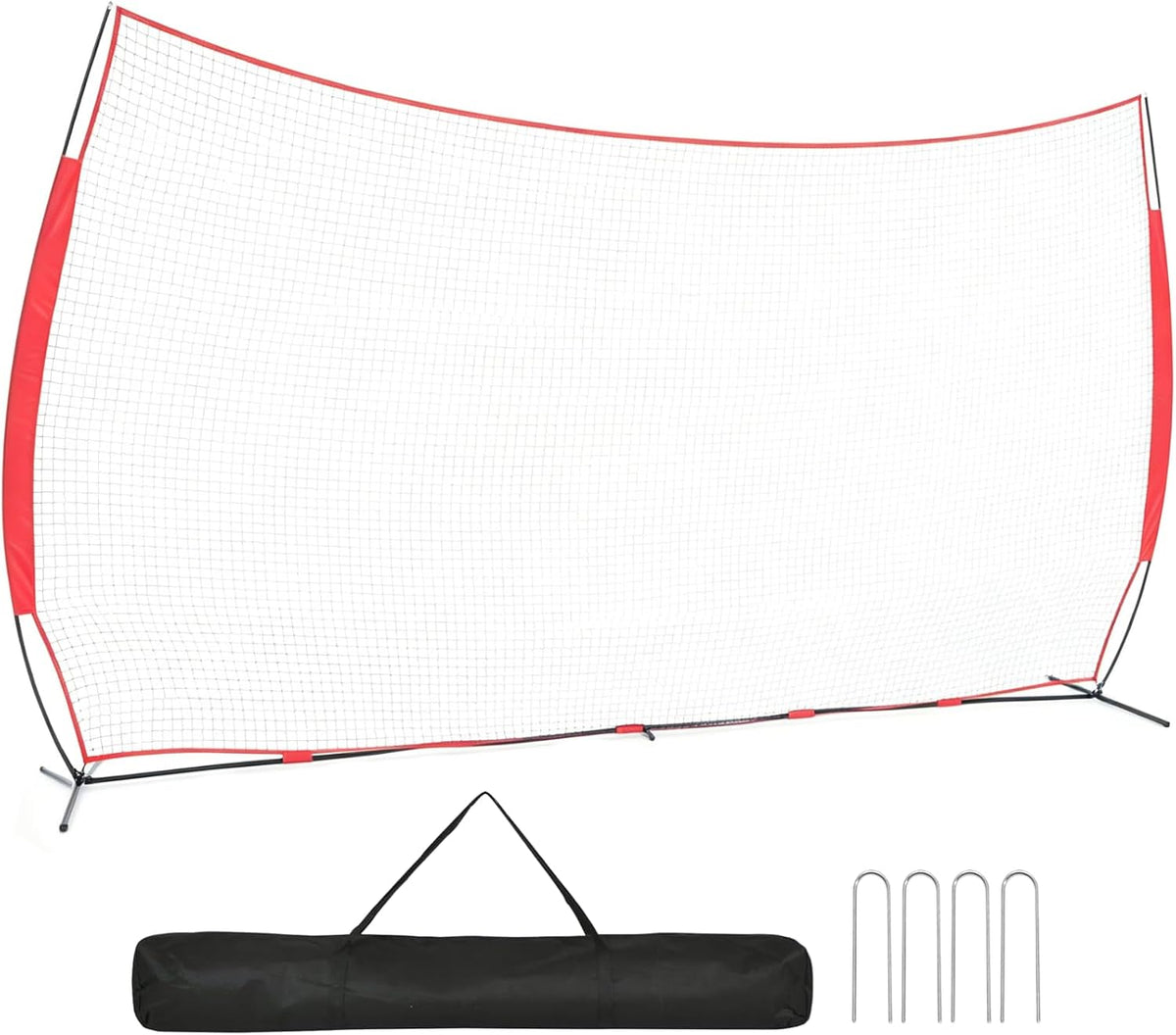 20x10FT Barricade Backstop Net â Heavy Duty All-Ball Sports Barrier Netting, Portable Lacrosse Backstop Net with Carry Bag