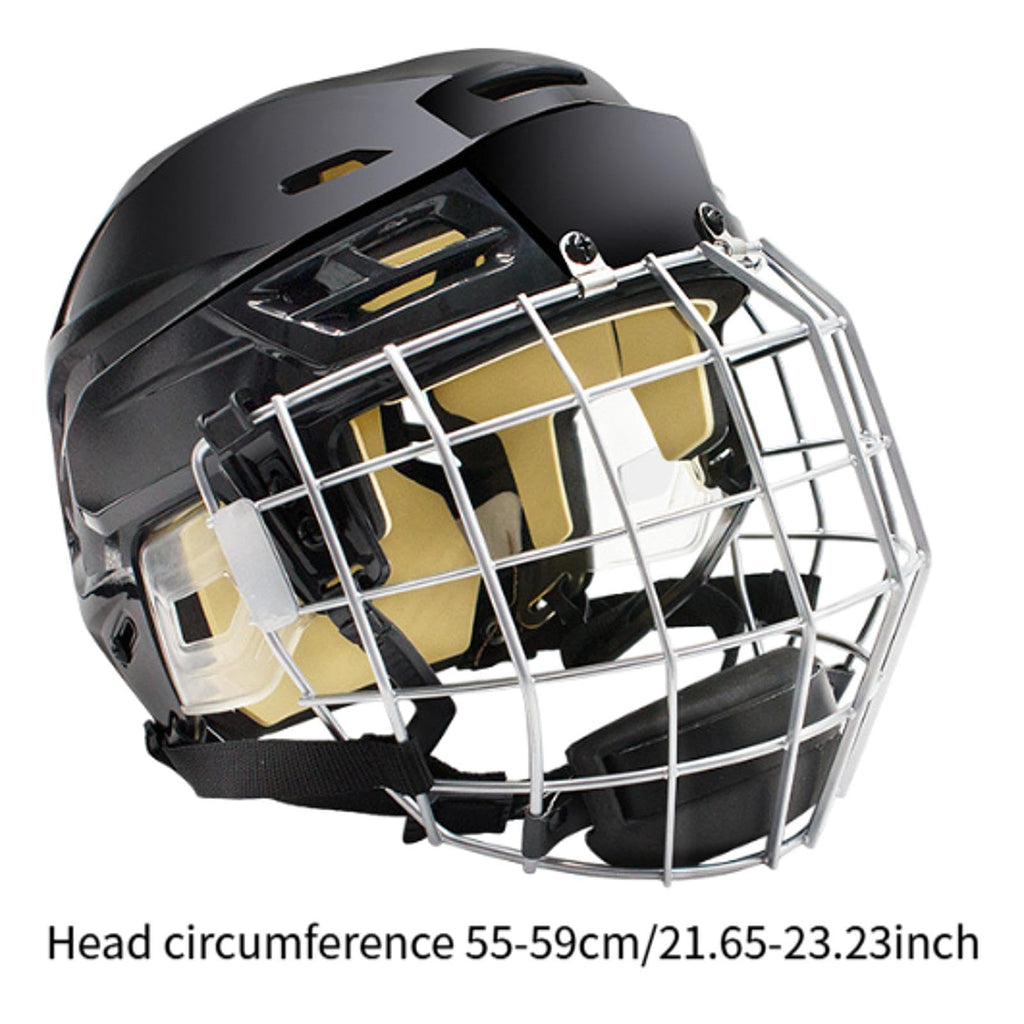 SM SunniMix Hockey Helmet Training Competition Sturdy Professional Adjustable Breathable Ice Skate Helmet with Facemask