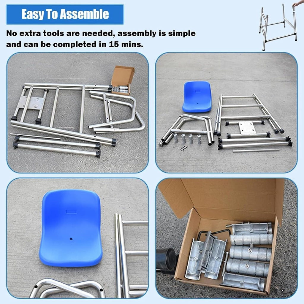 Large Lifeguard Chair - Outdoor Patio Chairs, Beach/Water Park/Competition Pool Rescue Ladder - Removable Referee Chair, Raised Referee Chair for(120cm)