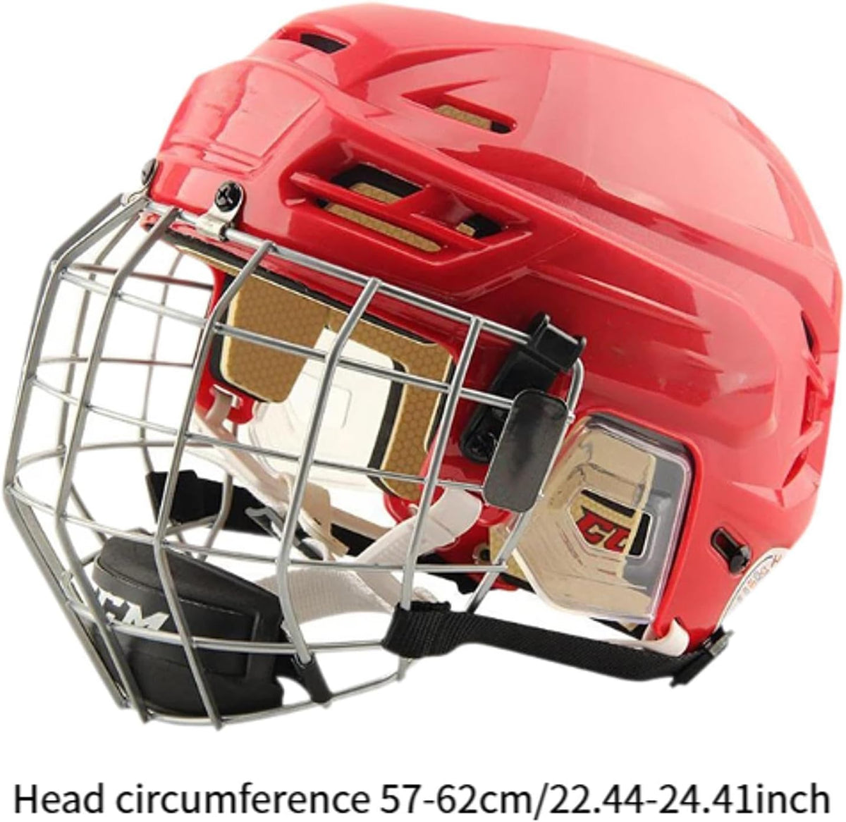 harayaa Hockey Helmet with Facemask Roller Skating Helmet Ice Skate Helmet Speed Skate Helmet with Polyethylene Shell and Thick Iron Mesh
