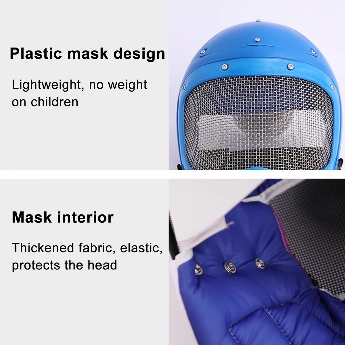 3 Piece Sabre Fencing Starter Set, Fencing Equipment for Children's Fencing Training with Bendable Fencing Sabre, Protective Fencing Vest and Mask(Red)