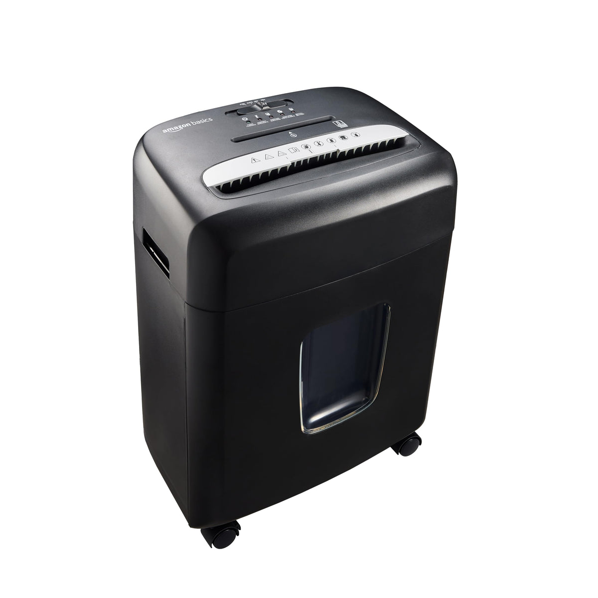 Amazon Basics 150-Sheet Autofeed Micro-Cut Paper and Credit Card Shredder, High Security Level P-4 with 8.5-Gallon Bin, 60-Minute Continuous Run Time, Black