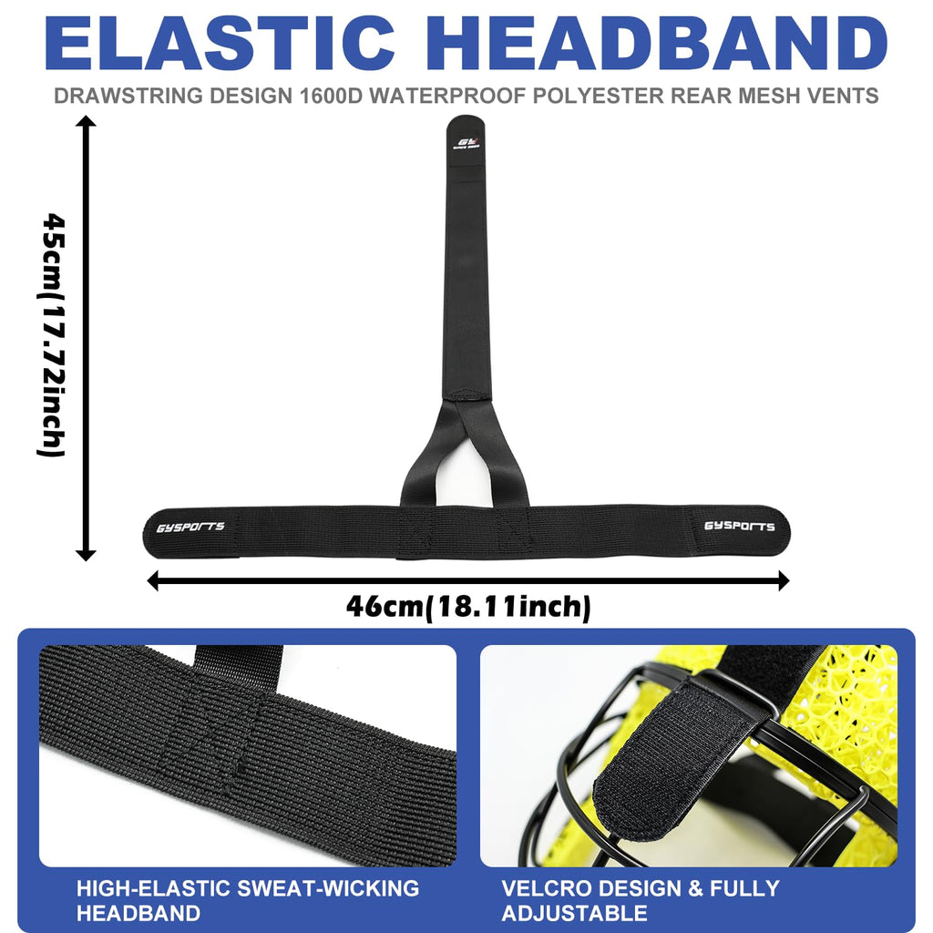 GY Field Hockey Face Mask Men/Women/Youth with 4.5mm 304 Stainless Steel | Ortholite Foam Lining | Protective Rear Shell for Goalkeepers/Penalty Corner Defenders