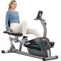 BODIOO Exercise Bike, Recumbent Exercise Bike for Seniors, Stationary Bike for Home Workout, 8-Level Magnetic Resistance, Quiet Smooth Ride, Comfortable Seat with Backrest, Heart Rate Monitor, 300LB Capacity