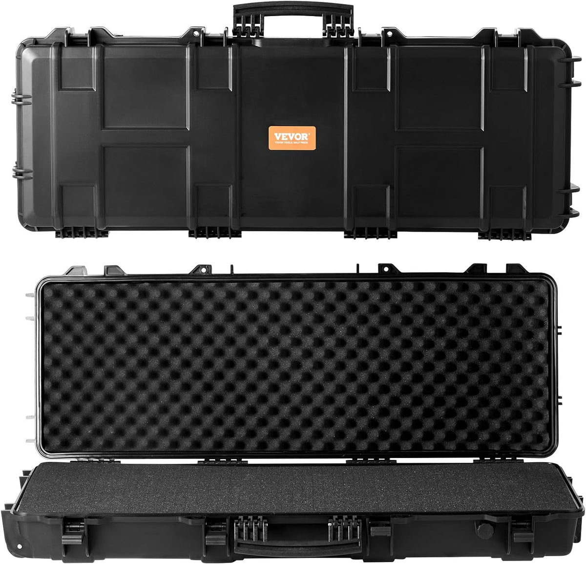 VEVOR Rifle Case, Rifle Hard Case with 4 Layers Fully-protective Foams, Lockable Hard Gun Case with Wheels, IP67 Waterproof & Crushproof, for Rifles or Shotguns