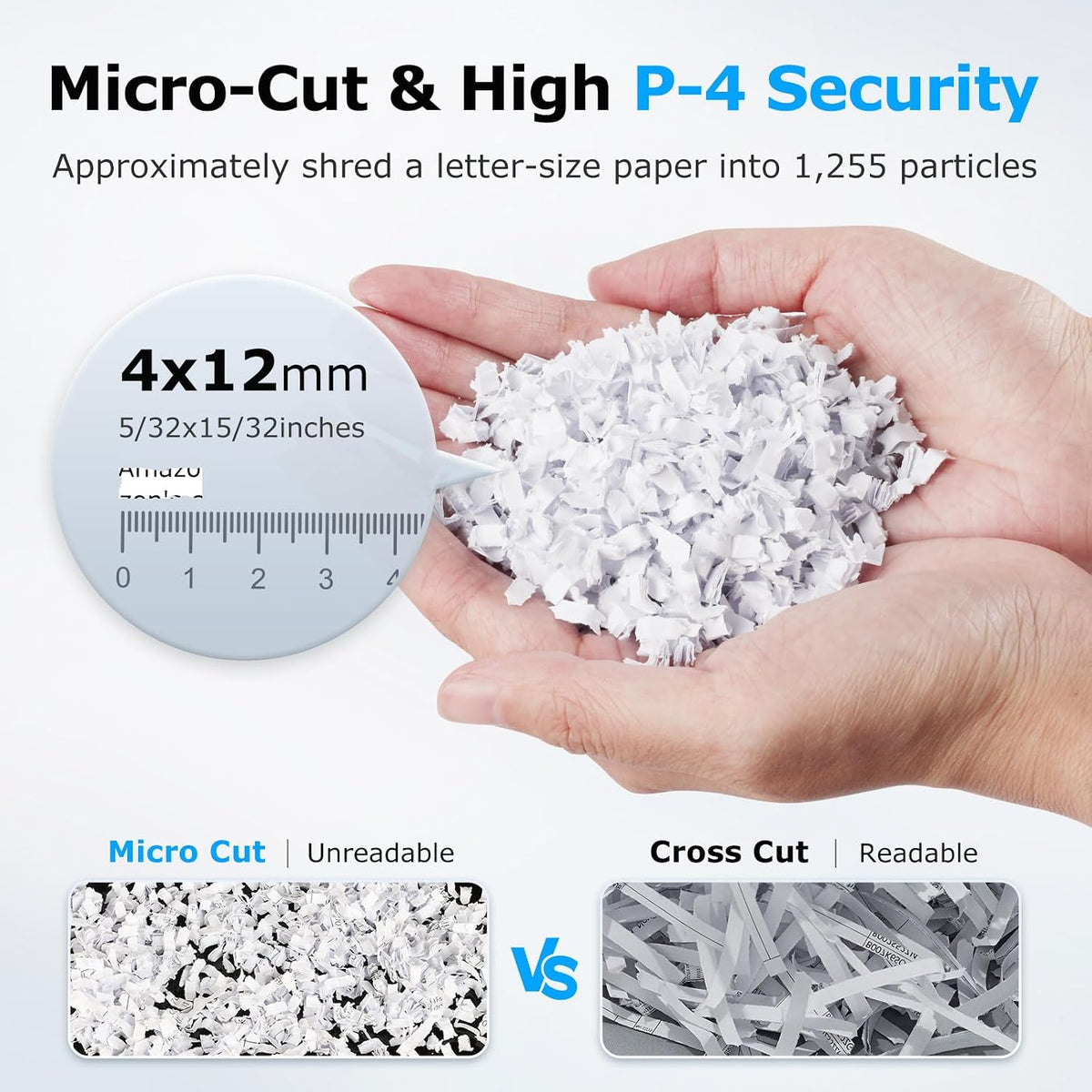 BONSEN 300-Sheet Auto Feed Micro Cut Heavy Duty Paper Shredder for Office