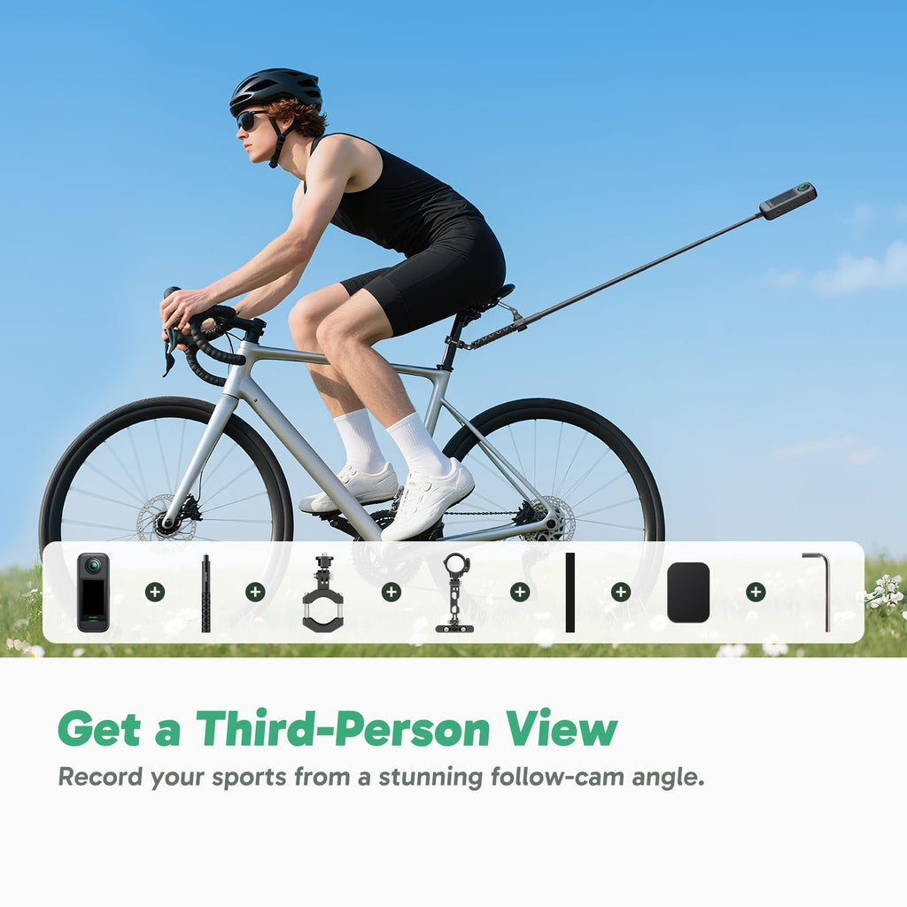 AKASO 360 Action Camera Standard Combo- 5.7K 360 Video with 1/2" 48MP Sensors, 72MP 360 Photo, 360-SuperSmooth, Invisible Selfie Stick Effect, 360Â° Horizon Lock, AI Tracking with 128GB MicroSD Card