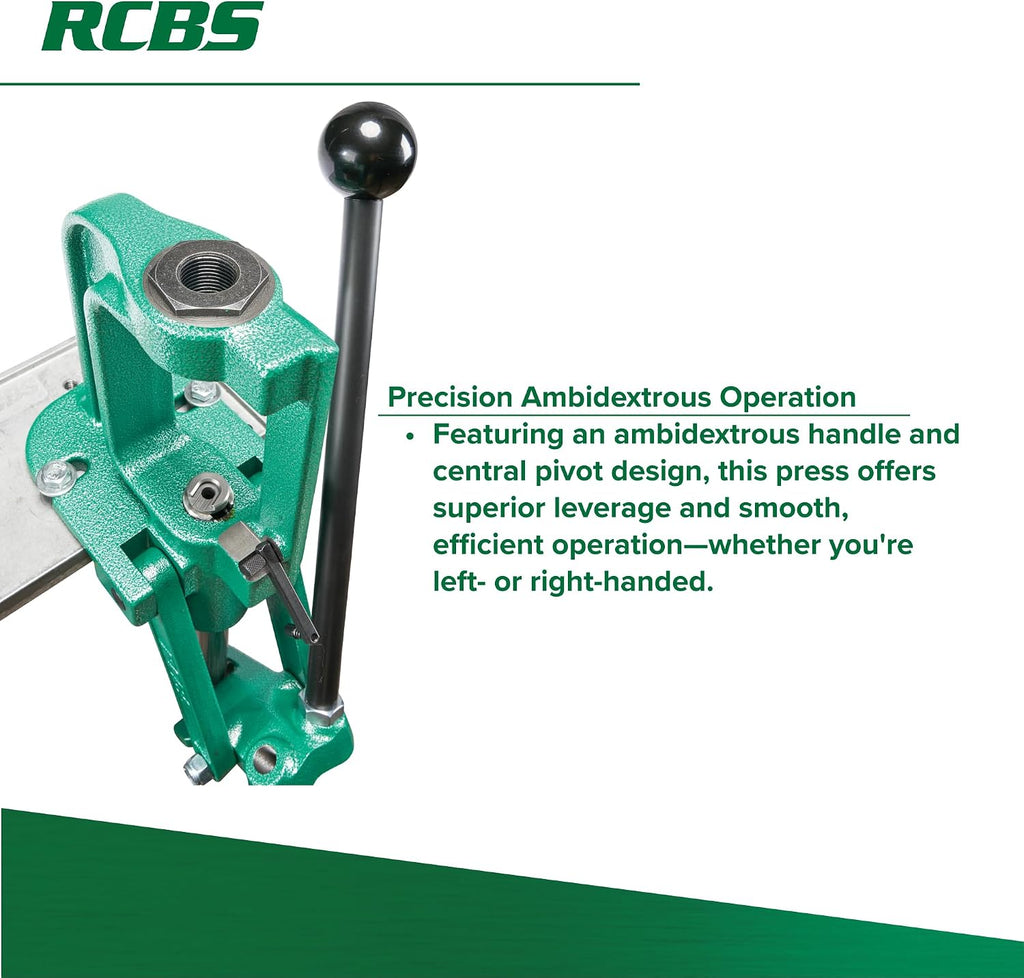RCBS Rock Chucker Supreme Single Stage Reloading Press â Cast Iron â Green