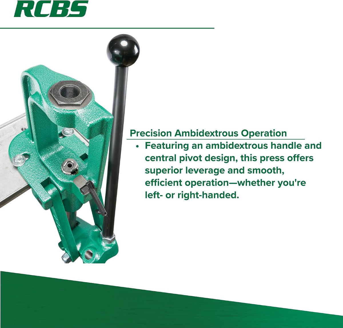 RCBS Rock Chucker Supreme Single Stage Reloading Press â Cast Iron â Green