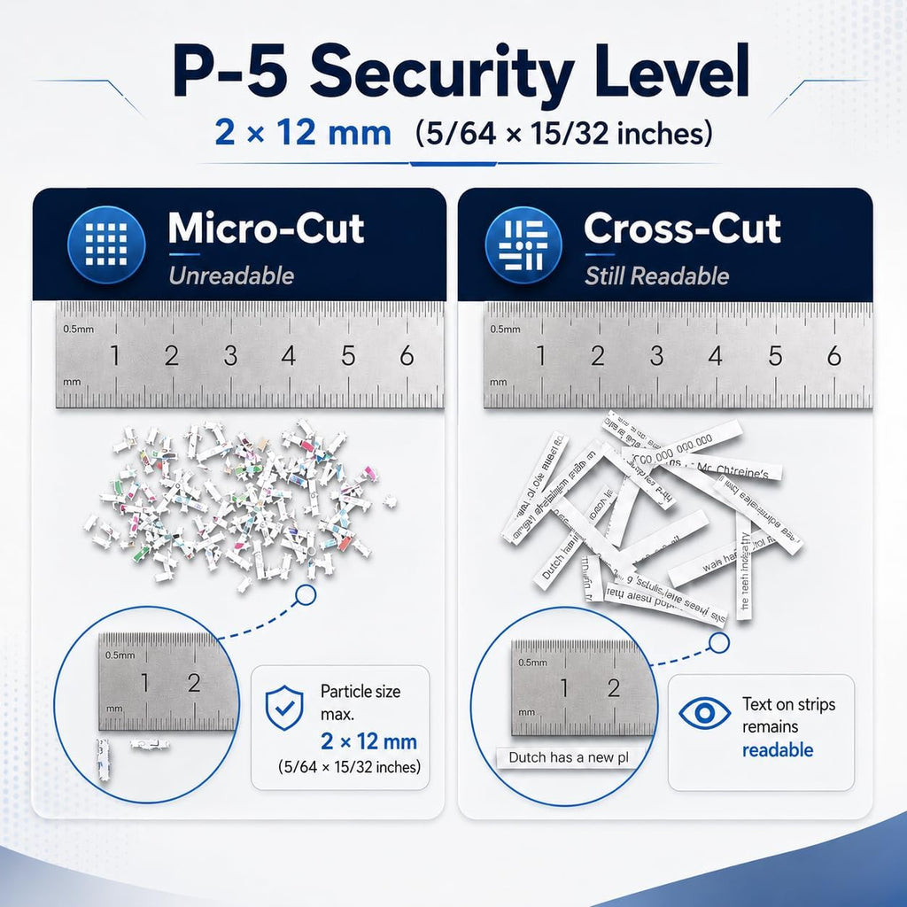 Auto Feed Paper Shredder 400-Sheet Micro Cut Security Level P-5