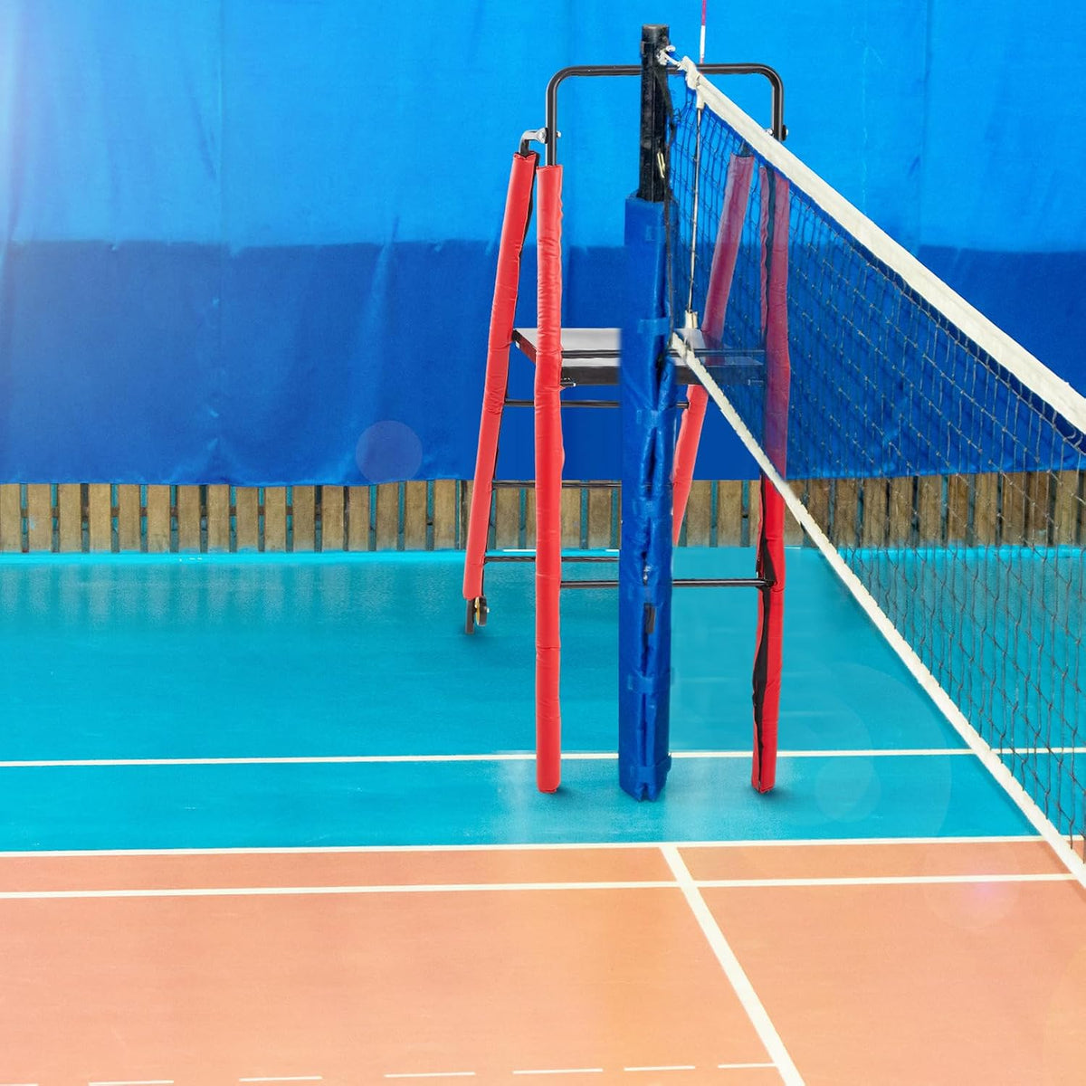 Leinuosen Volleyball Referee Stand with Protective Padding and Wheels 7 x 4 x 2.5 ft Fodable Referee Stand for Compact Storage and Easy Transport