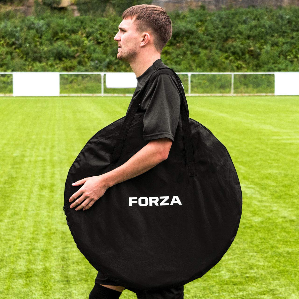 FORZA Portable Lacrosse Crease | Quick-Setup 9.9ft (3m) & 19.7ft (6m) Lacrosse Goal Crease with Fiberglass Pole â Includes Carry Bag â Ideal for Practice & Game Use