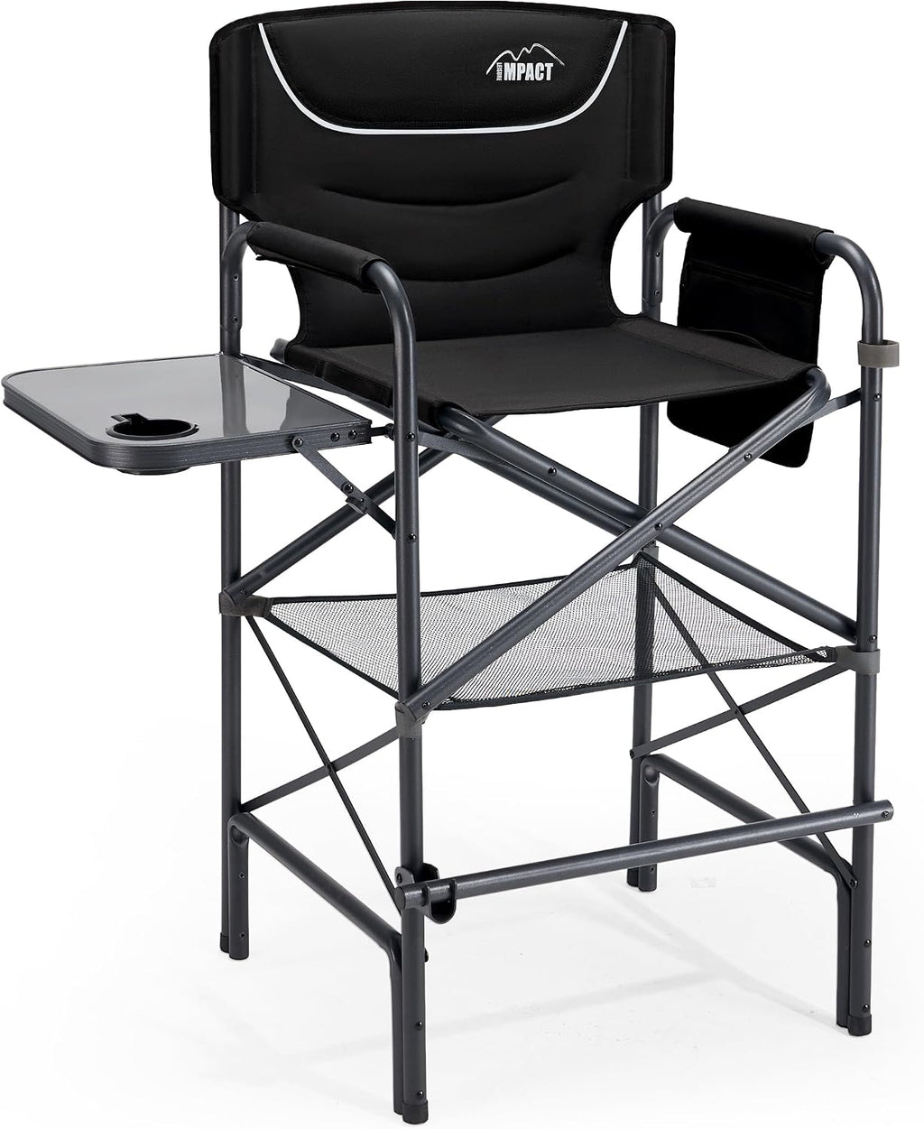 Aluminum Tall Camping Directors Chair 30.7" Seat Height, 400lbs Load