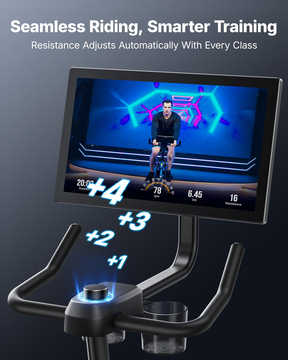MERACH Exercise Bike with Screen, Rotatable HD Display, Magnetic Resistance
