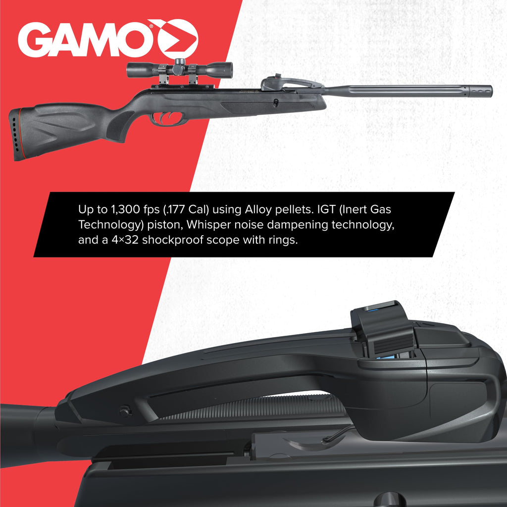 Gamo Swarm Whisper Break Barrel Pellet Air Rifle - 10-Rounds
