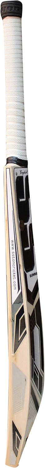 SS Sunridges Master 99 Premium Cricket English Willow Leather Ball Cricket Bat - Adult Size - Short Handle (Bat Cover Included)