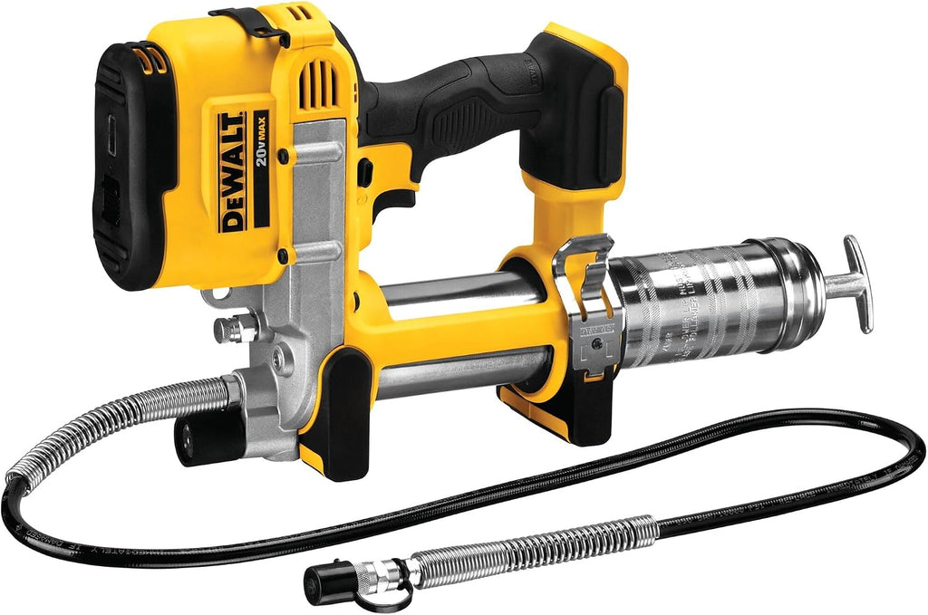 DEWALT Grease Gun 20V MAX, Cordless Electric Grease Gun 42â Hose, 10,000 PSI, Variable Speed Triggers, Tool Only (DCGG571B)
