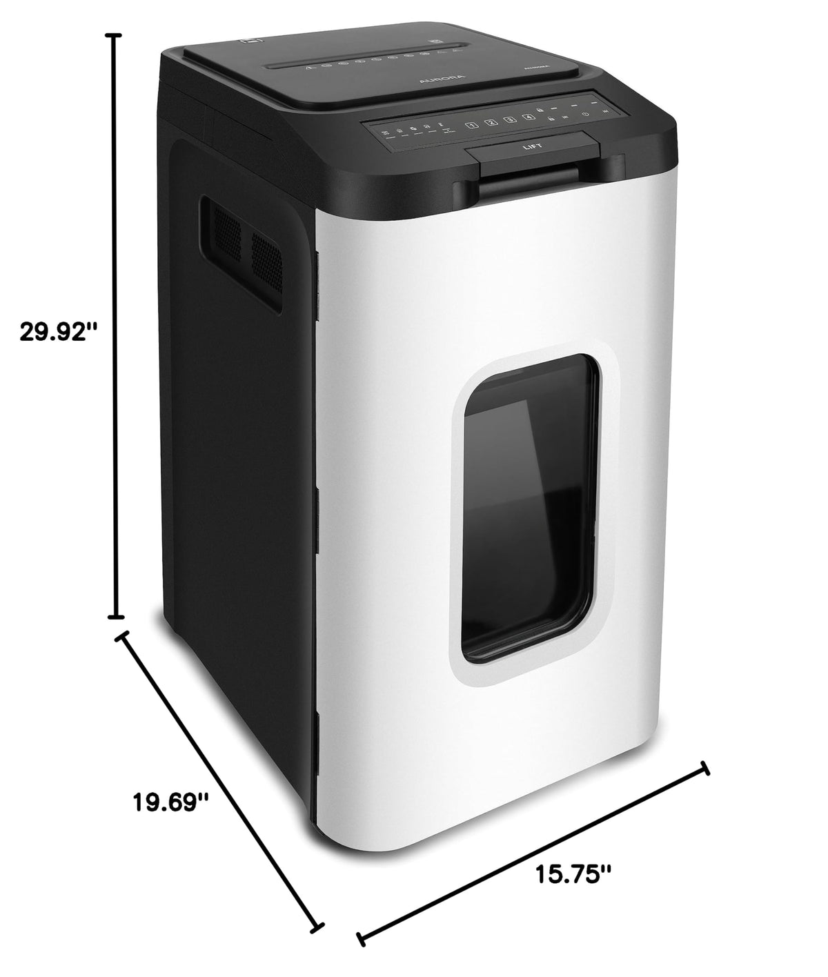Aurora Professional Grade AU125MA 120-Sheet Auto Feed High-Security Micro-Cut Paper Shredder/60 Minutes/Security Level P-5
