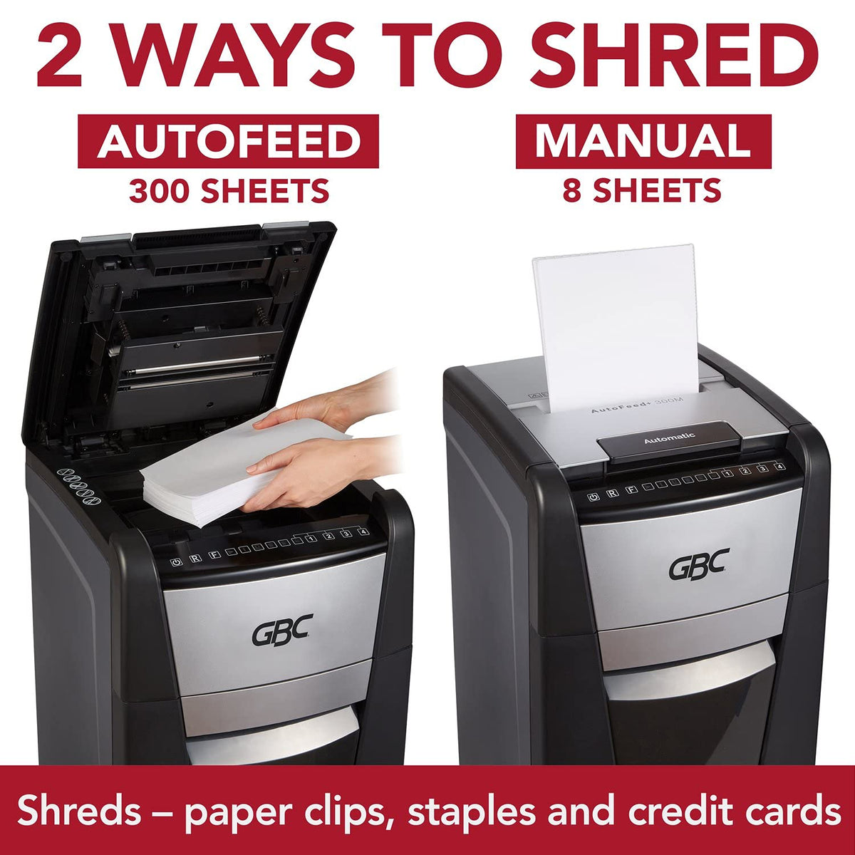 GBC Paper Shredder, Auto Feed+, 230 Sheet Capacity, Micro-Cut, Small Office Shredder, 230M (WSM1757607)