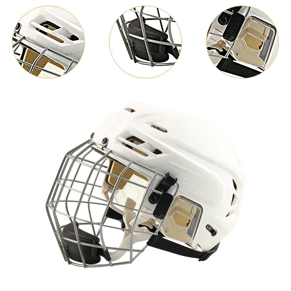harayaa Hockey Helmet with Facemask Roller Skating Helmet Ice Skate Helmet Speed Skate Helmet Polyethylene Shell with Iron Mesh Breathable Suit