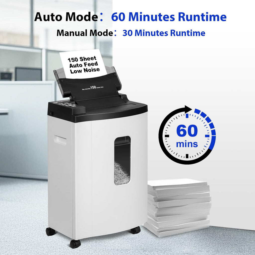 Wingwise 60 Sheets Auto Feed Paper Shredder for Home Office