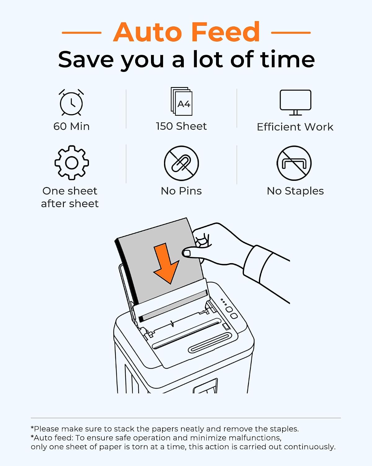 150-Sheet Paper Shredder Heavy Duty, Micro Cut and CDs/Cards, P5 Ultra Security, 60 Min Non Stop Shredder for Home Office, 5.3 Gallon Bin with Wheels, <60 dB (OL289)