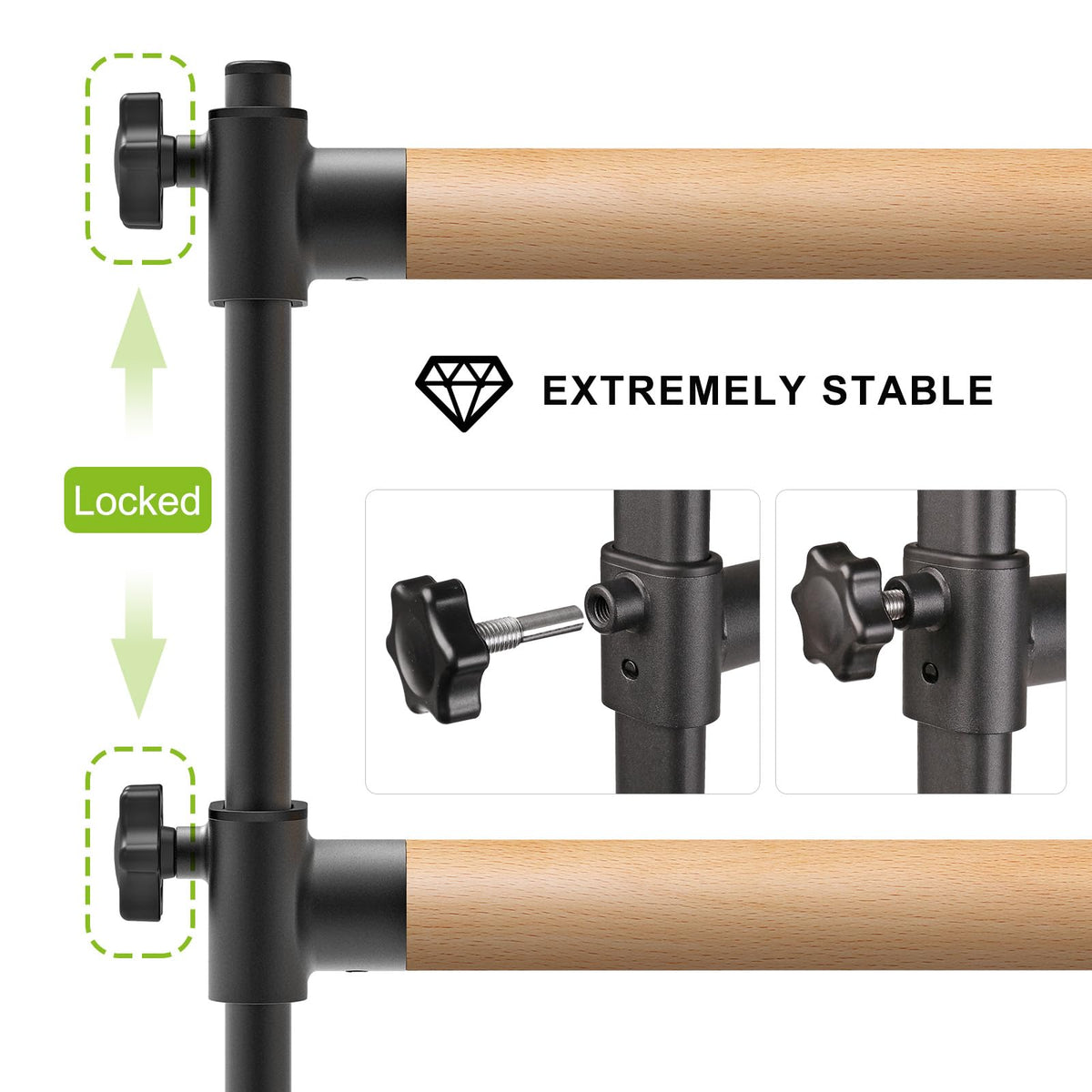 SELEWARE Height Adjustable Ballet Barre Freestanding Ballet Bar, 4/5/6 FT