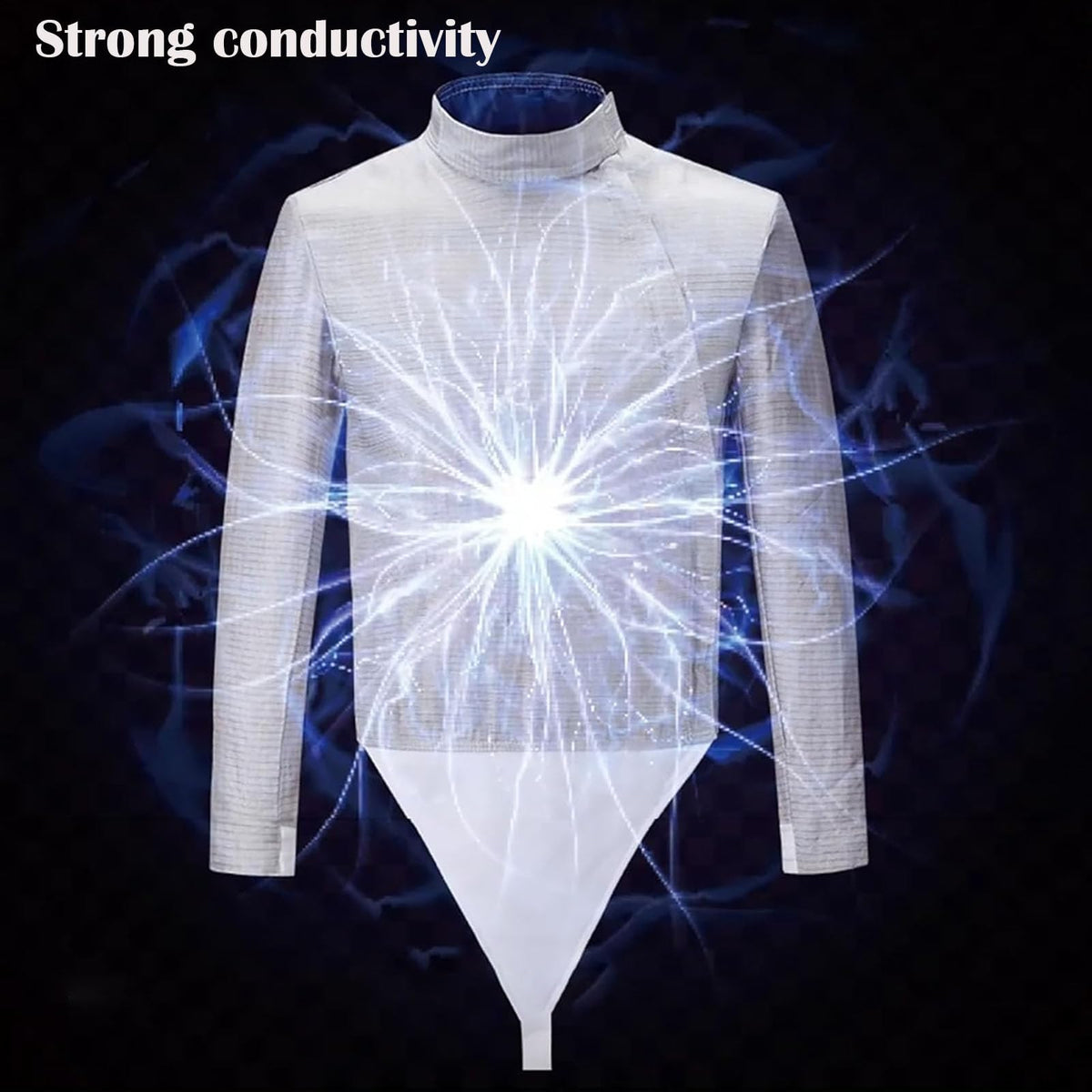 Fencing Electric Sabre Jacket, Stainless Steel Sabre Lame for Men Women - Not Washable, Foil/Epee/Sabre Fencing Suit(Size:54#,Color:Right Hand)