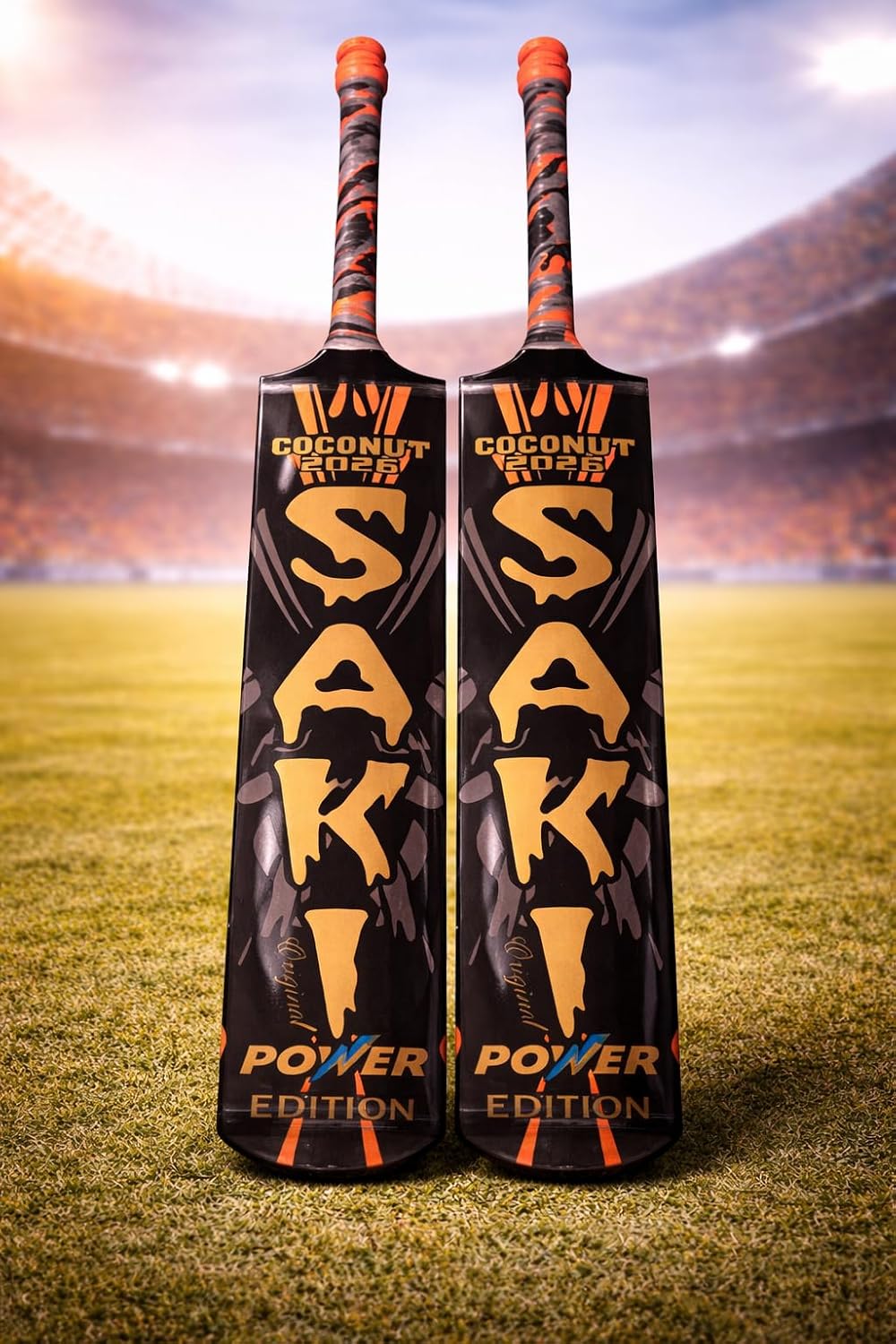 Saki Coconut Wood Cricket Bat for Tape Ball Cricket | Full Size Cricket Bat