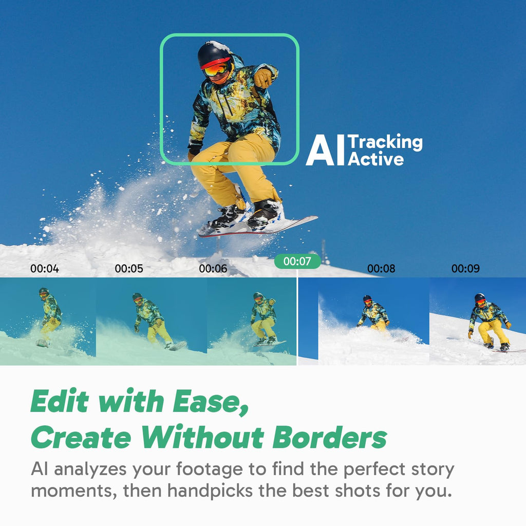 AKASO 360 Action Camera Standard Combo- 5.7K 360 Video with 1/2" 48MP Sensors, 72MP 360 Photo, 360-SuperSmooth, Invisible Selfie Stick Effect, 360Â° Horizon Lock, AI Tracking with 128GB MicroSD Card