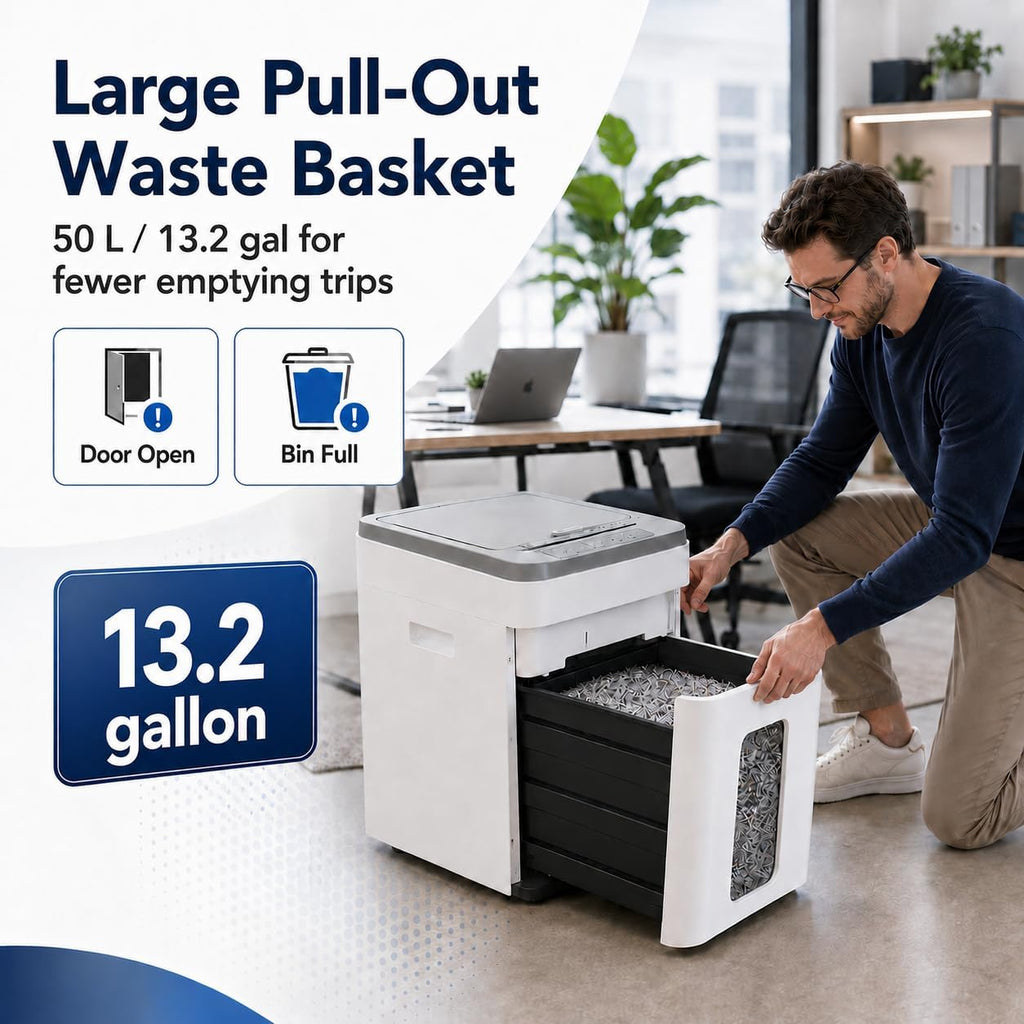 Auto Feed Paper Shredder 400-Sheet Micro Cut Security Level P-5