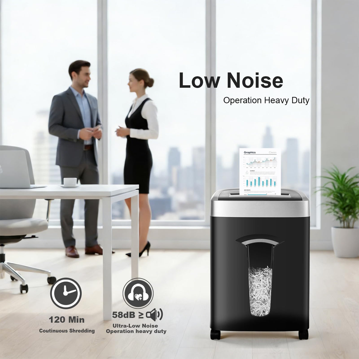 Wingwise 15 Sheets Paper Shredder Heavy Duty for Home Office