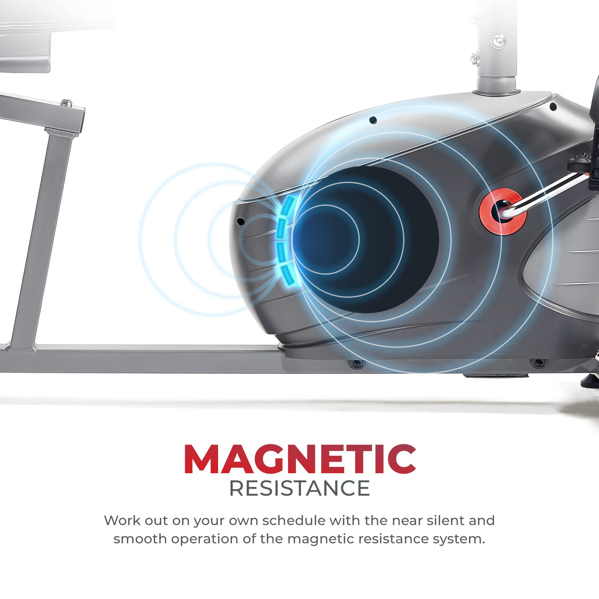 Sunny Health & Fitness Smart Magnetic Recumbent Bike for Home Cardio