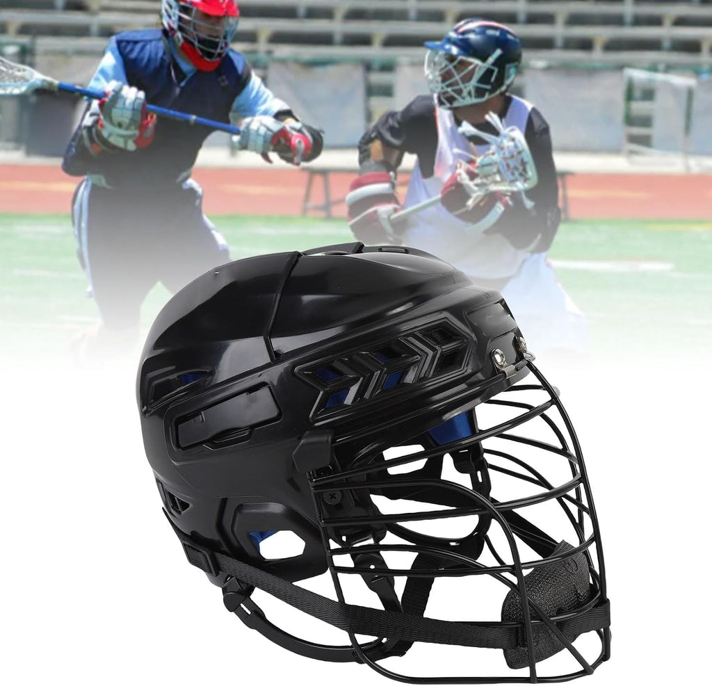 Alomejor Lightweight Hockey Helmet, Professional Training Helmet, Face Protective Equipment for Sports Gear,Black