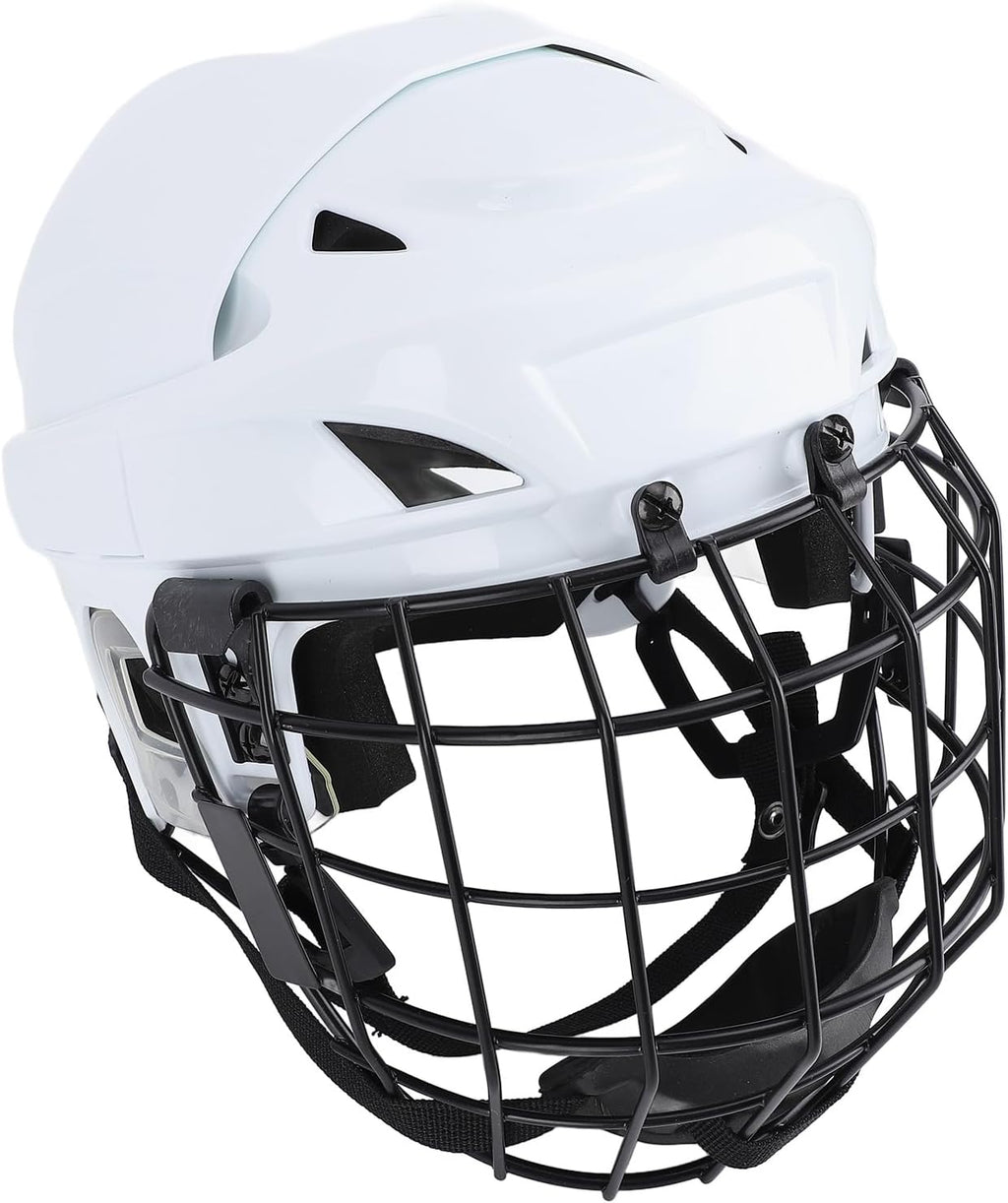 Hockey Helmet Combo with Face Mask Cage, Youth Hockey Goalie Face Mask, Comfortable to Fit The Face, Youth Ice Hockey Protective Gear for Roller Hockey Sports, Young Athletes (M)