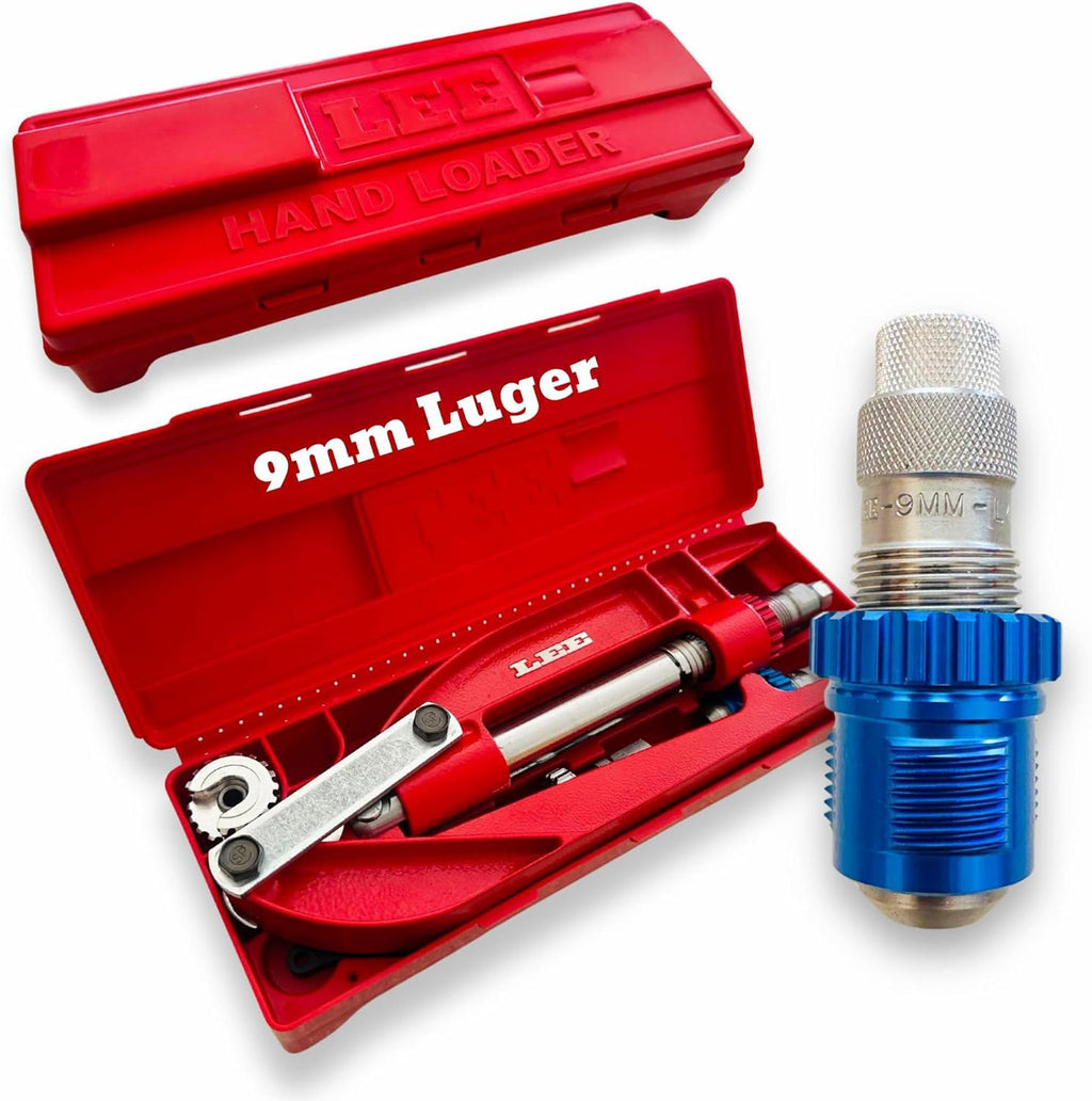 Lee Breech Lock Hand Press Kit, 9mm Luger, Red, 92114