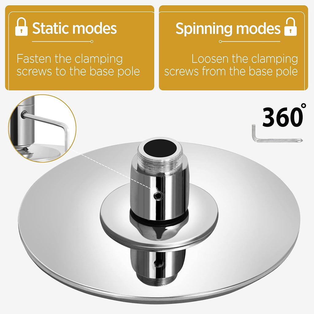 Yaheetech 45mm Portable Spinning & Static Pole Dance Pole for Home
