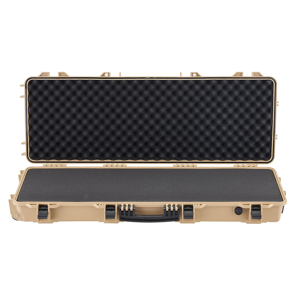 VEVOR Rifle Case, Rifle Hard Case with 4 Layers Fully-protective Foams, Lockable Hard Gun Case with Wheels, IP67 Waterproof & Crushproof, for Rifles or Shotguns