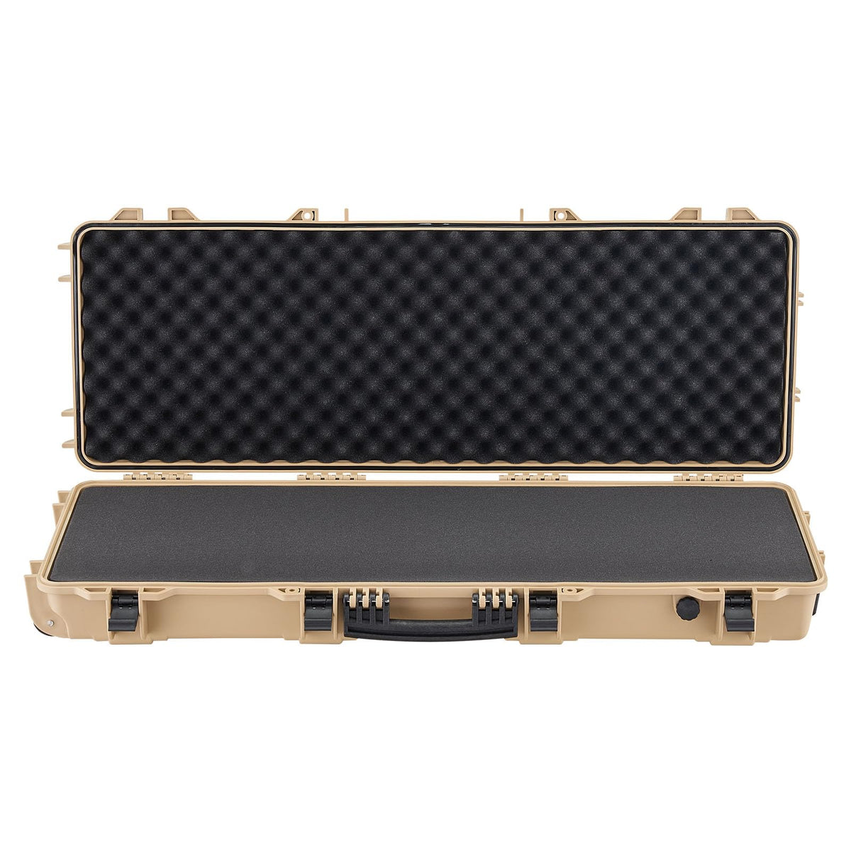 VEVOR Rifle Case, Rifle Hard Case with 4 Layers Fully-protective Foams, Lockable Hard Gun Case with Wheels, IP67 Waterproof & Crushproof, for Rifles or Shotguns