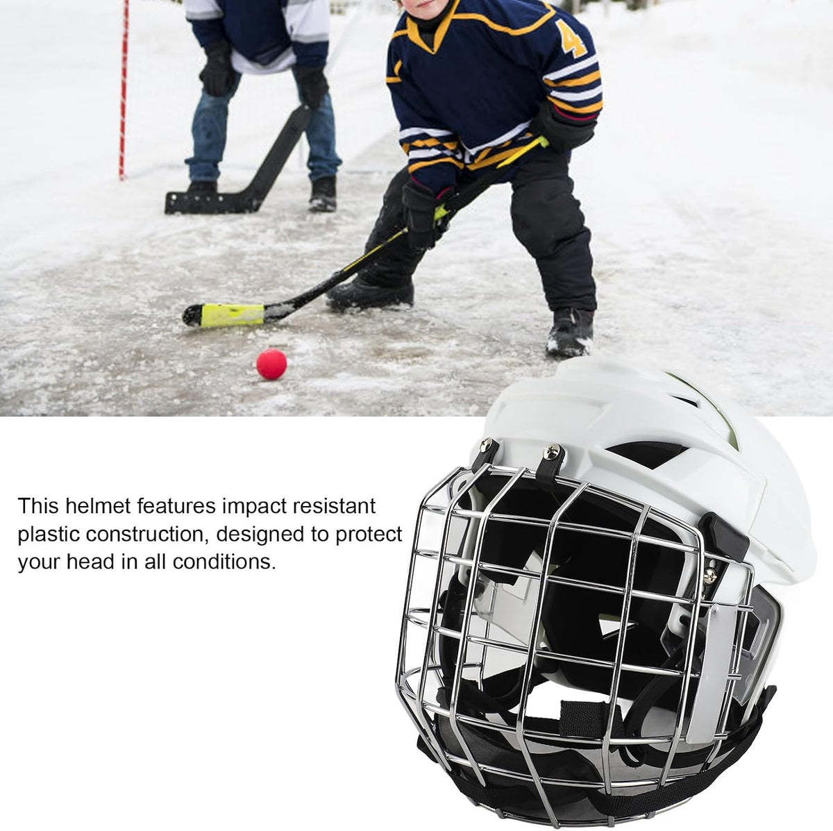 Youth Ice Hockey Helmet Combo with Cage Premium Protection Roller Sports Gear