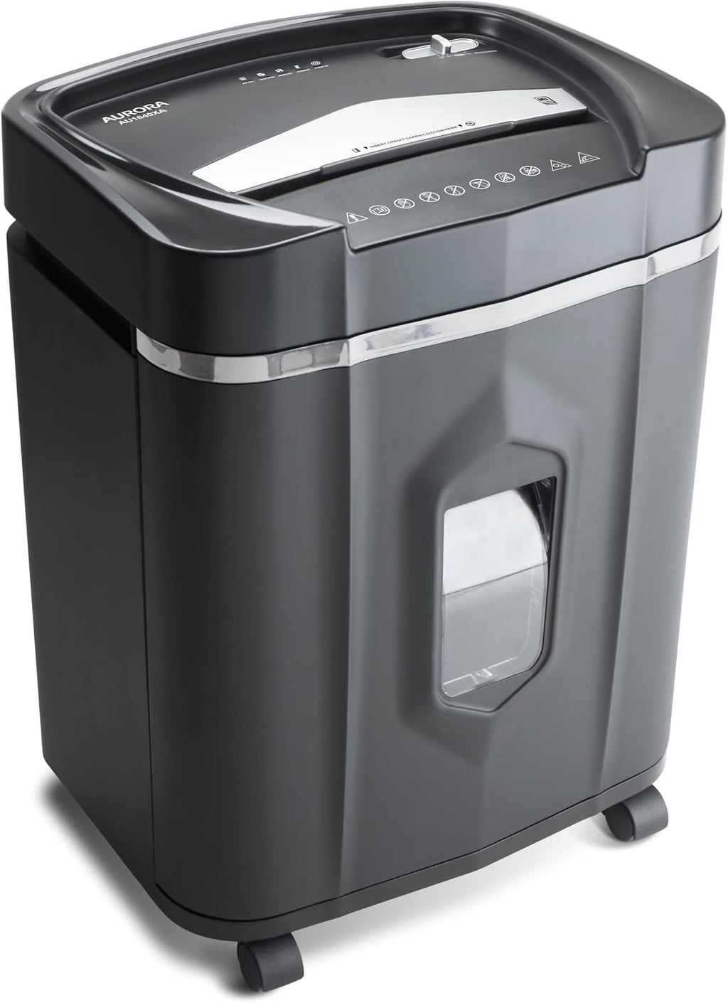 Aurora AU1640XA Anti-Jam 16 Sheet Crosscut Paper/CD and Credit Card/ 5 Gal Pullout Basket Shredder, 30 Minutes Continuous Run Time